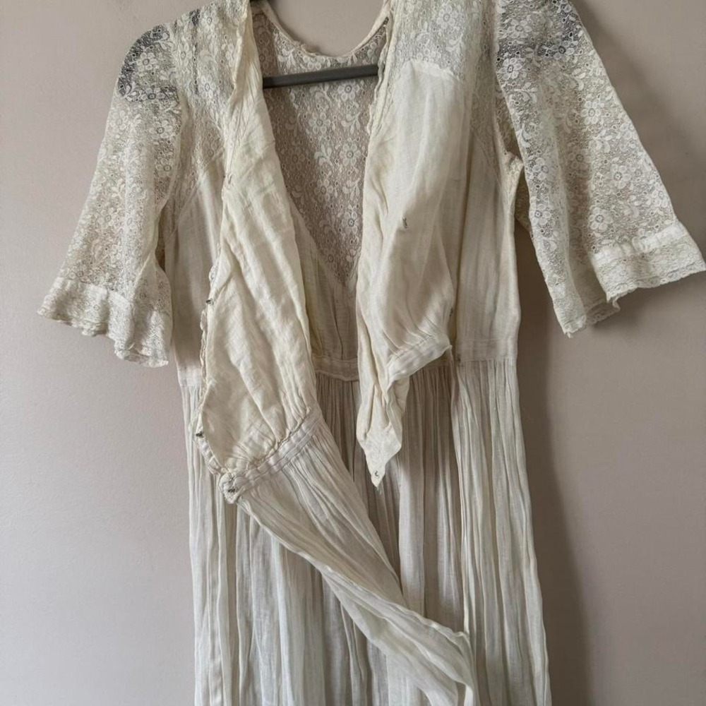 Edwardian Lace Lawn Dress - White XS - AS IS - Picture 4 of 8
